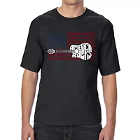 America Rocks - Men's Tall and Long Word Art T-Shirt