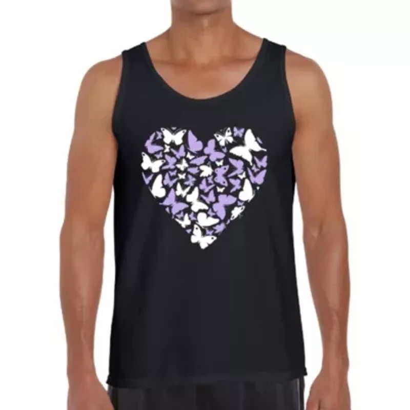 Butterfly Heart - Men's Word Art Tank Top