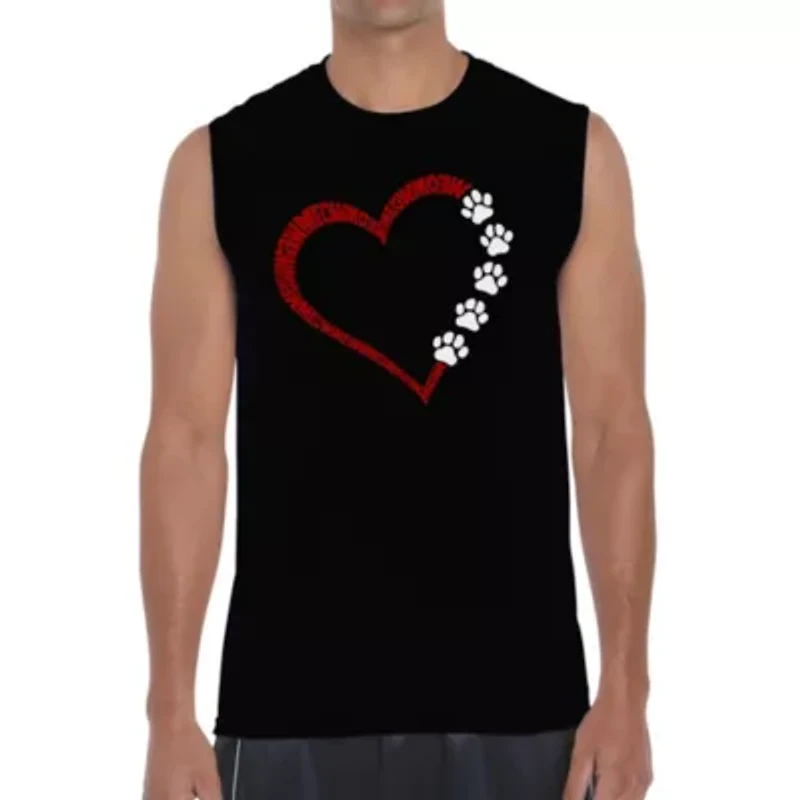 Meow Heart - Men's Word Art Sleeveless T-Shirt