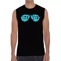 Beach Vibes - Men's Word Art Sleeveless T-Shirt