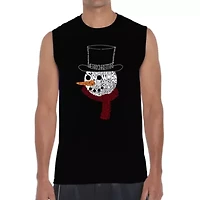 Snowman Face - Men's Word Art Sleeveless T-Shirt