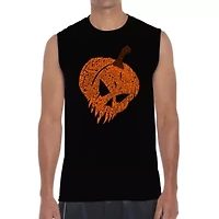 Evil Pumpkin - Men's Word Art Sleeveless T-Shirt