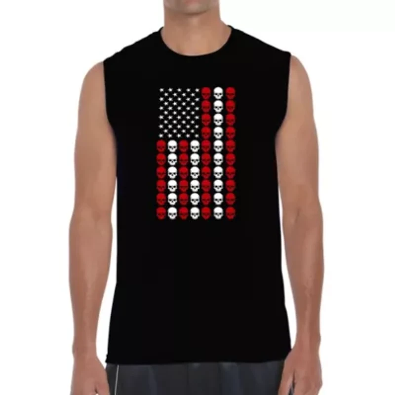 Skull Flag - Men's Word Art Sleeveless T-Shirt