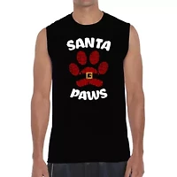 Santa Paws - Men's Word Art Sleeveless T-Shirt