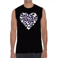 Butterfly Heart - Men's Word Art Sleeveless T-Shirt