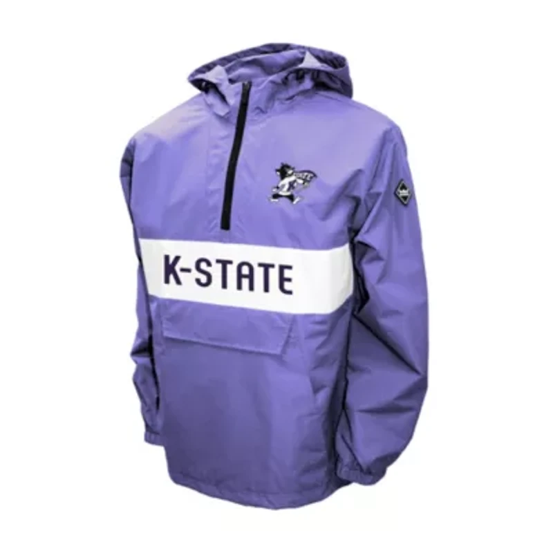 NCAA Franchise Club Kansas State Wildcats Alpha Anorak Quarter-Zip Pullover Jacket