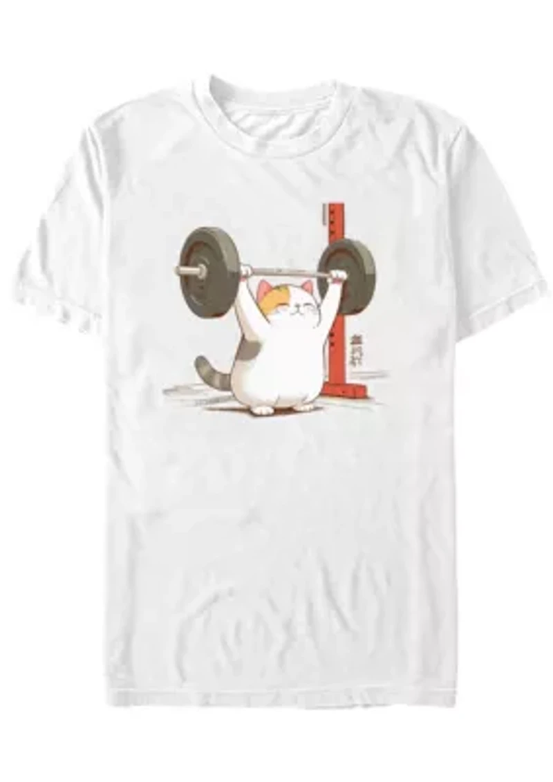 Fitness Cat Graphic T-Shirt