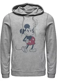 Plaid Mickey Graphic Fleece Hoodie