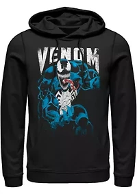 Venom Grunge Graphic Fleece Hoodie