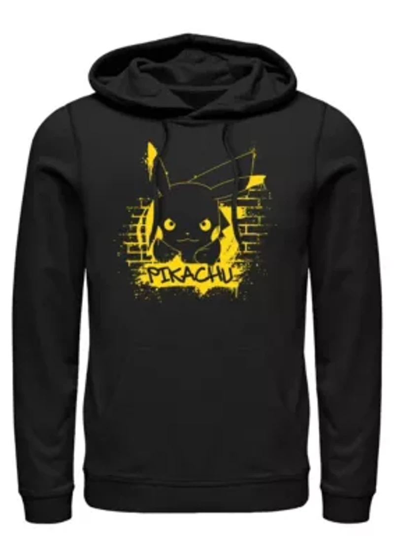 Pikachu Graffiti Graphic Fleece Hoodie
