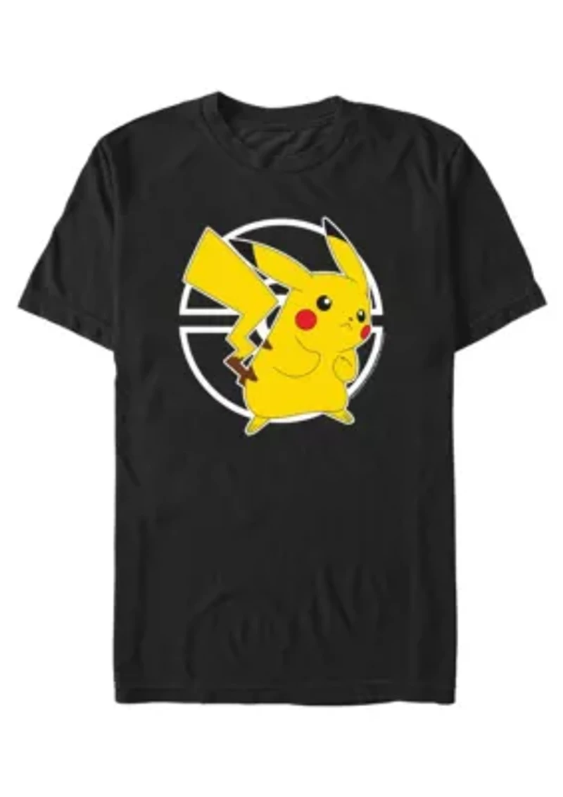 Gold Pokeball Pikachu Graphic T-Shirt