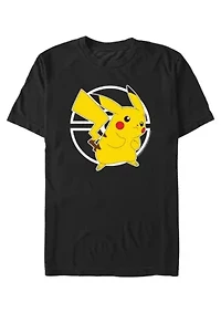 Gold Pokeball Pikachu Graphic T-Shirt