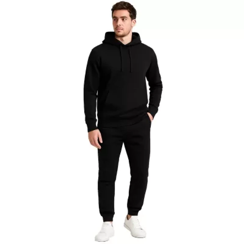 Galaxy By Harvic Men's Modern Fit Fleece-Lined Pullover Hoodie & Jogger 2-Piece Set