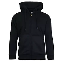 Men's Faux Shearling Lined Full Zip-Up Hoodie Sweatshirt