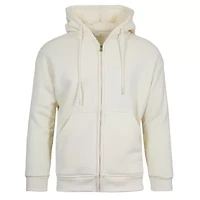 Men's Faux Shearling Lined Full Zip-Up Hoodie Sweatshirt