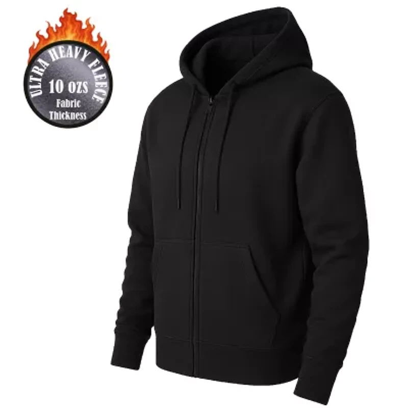 Blue Ice Men's Super Heavyweight Fleece Lined Full-Zip Hoodie