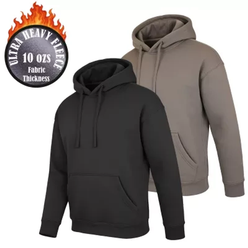 Blue Ice Men's Super Heavyweight Fleece-Lined Pullover Hoodie-2 Pack