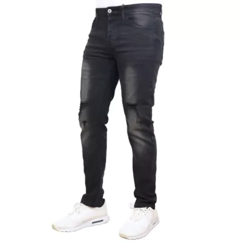 Blue Ice Men's Stretch Ripped Jeans