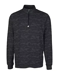 Big & Tall Traverse Camo Print Stretch Quarter Zip Mens and Pullover