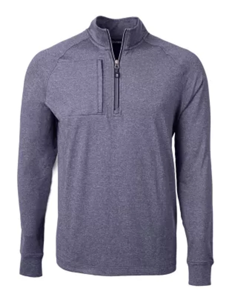 Adapt Eco Knit Heather Mens Big & Tall Quarter Zip Pullover