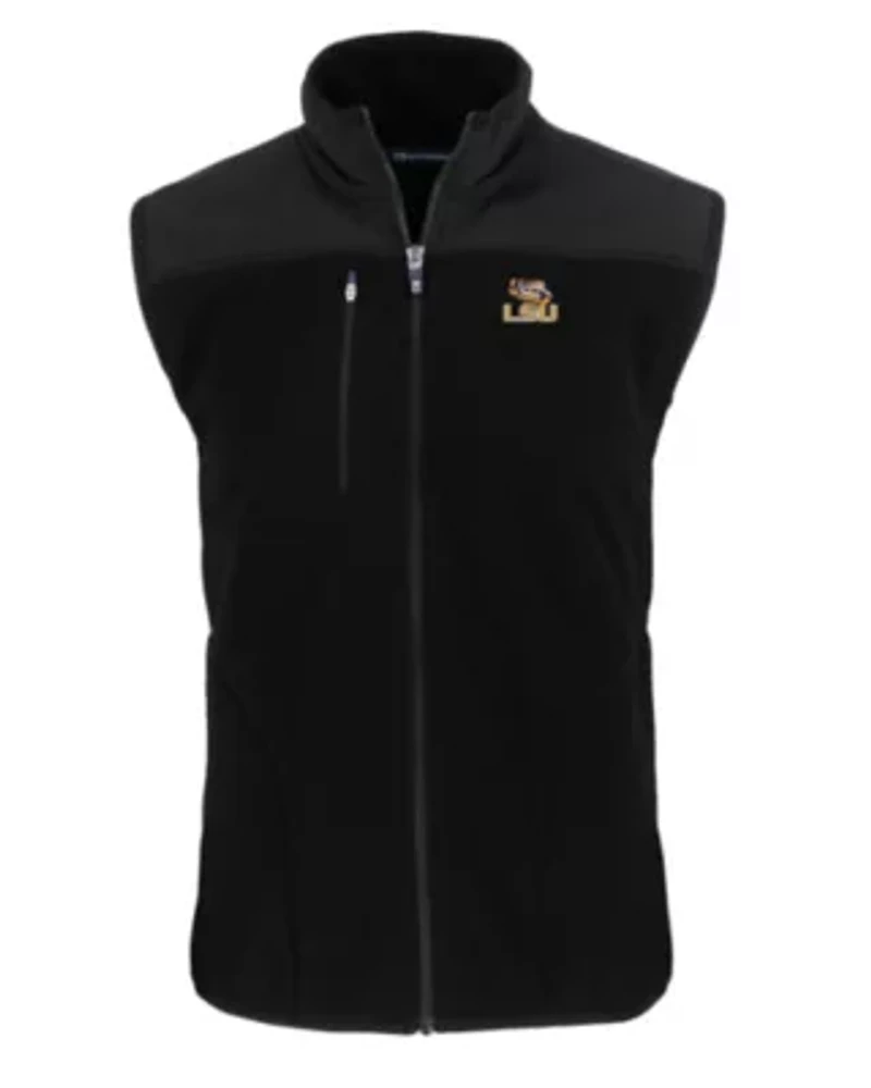 NCAA LSU Tigers Big & Tall Cascade Eco Sherpa Fleece Full-Zip Vest
