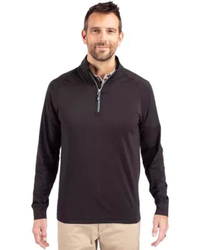 Big & Tall Cutter Buck Adapt Eco Knit Stretch Recycled Mens Quarter Zip Pullover
