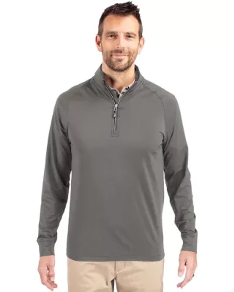 Big & Tall Cutter Buck Adapt Eco Knit Stretch Recycled Mens Quarter Zip Pullover