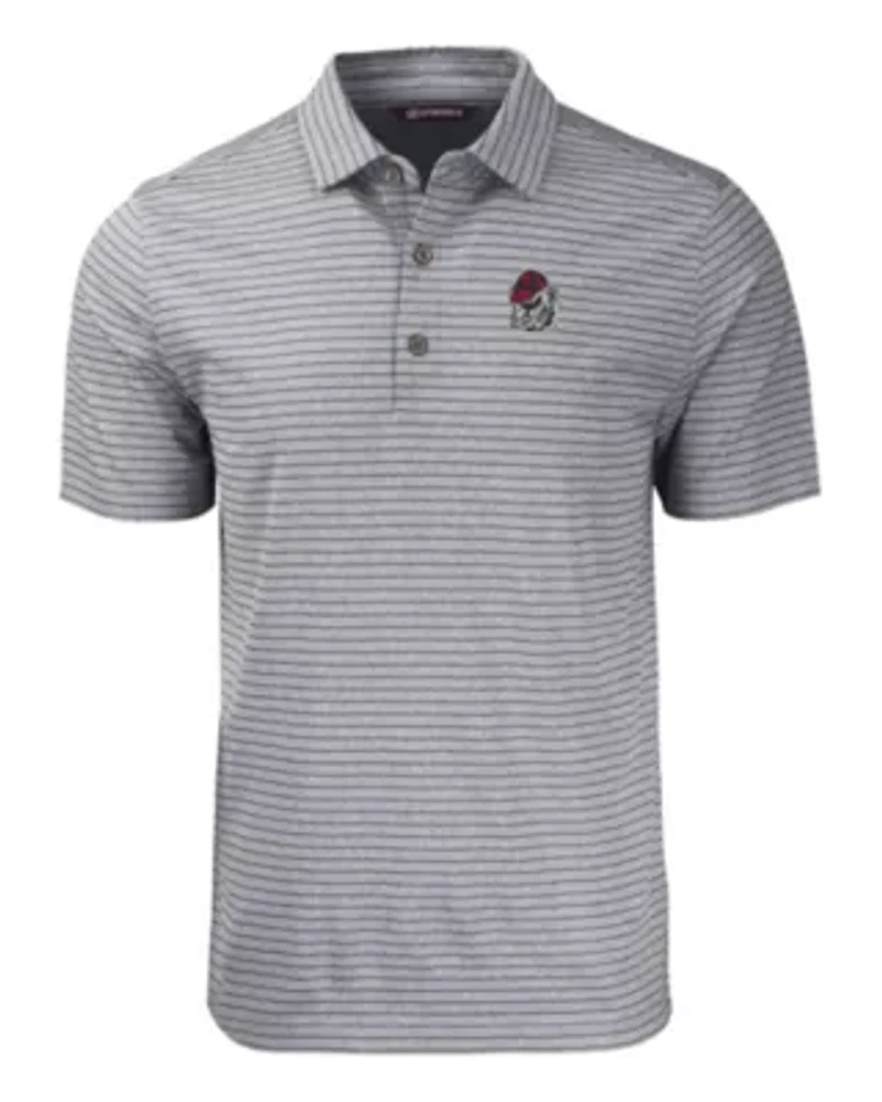 NCAA Georgia Bulldogs Forge Eco Heather Stripe Stretch Recycled Polo