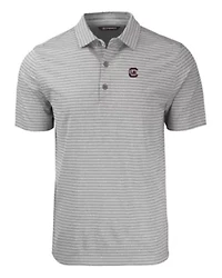 NCAA South Carolina Gamecocks Forge Eco Heather Stripe Stretch Recycled Polo