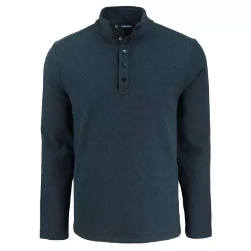 Cutter & Buck Hunts Point Eco Textured Fleece Recycled Mens Snap Pullover