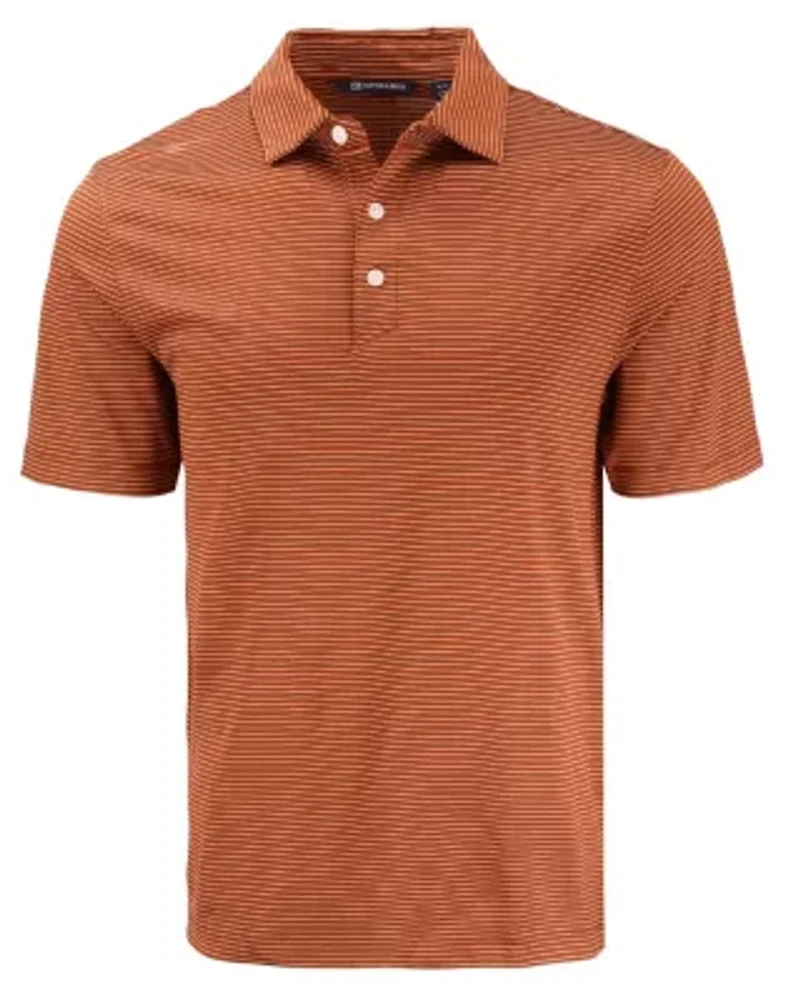 Big & Tall Cutter Buck Forge Eco Fine Line Stripe Stretch  Recycled Mens Polo