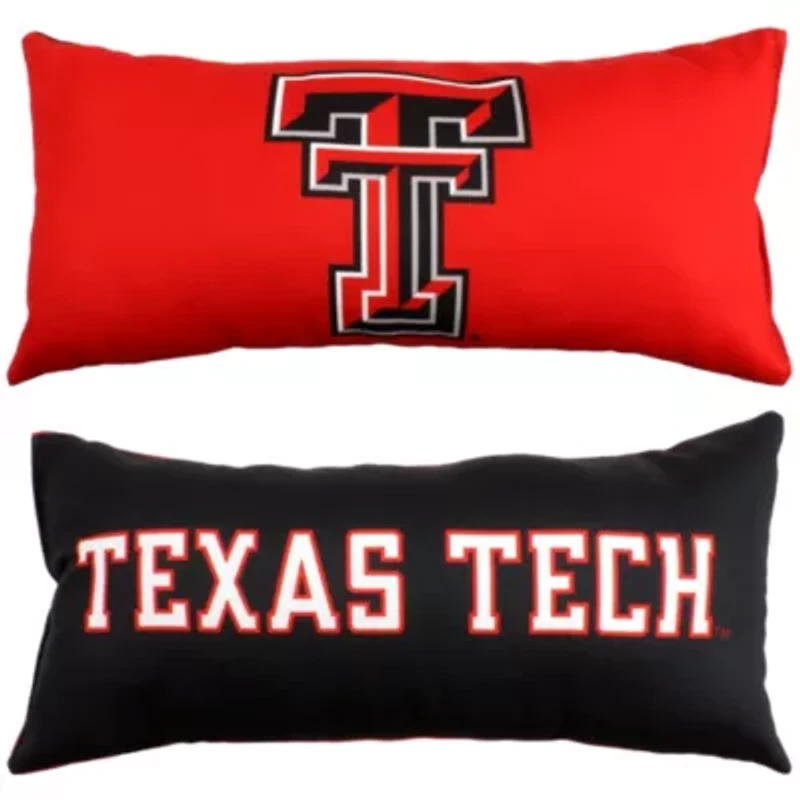 NCAA Texas Tech Red Raiders 2 Sided Bolster Travel Pillow