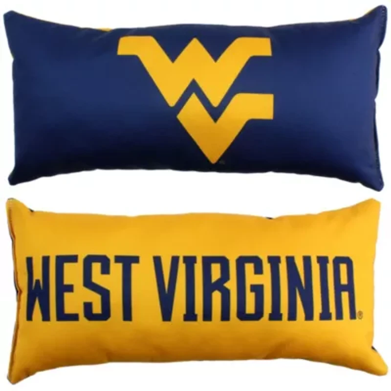 NCAA West Virginia Mountaineers 2 Sided Bolster Travel Pillow