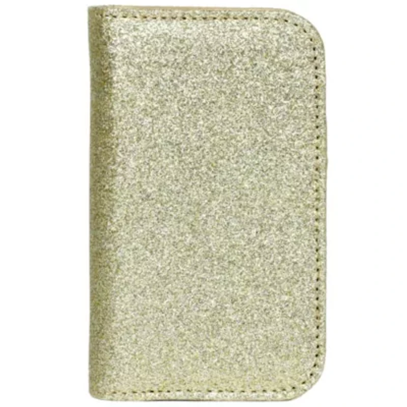 Sparkle Vegan Leather Snap Card Case