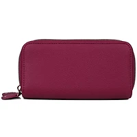 Pebble Vegan Leather Slim Double Zip