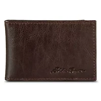 Signature Logo Leather Bifold with Money Clip Wallet