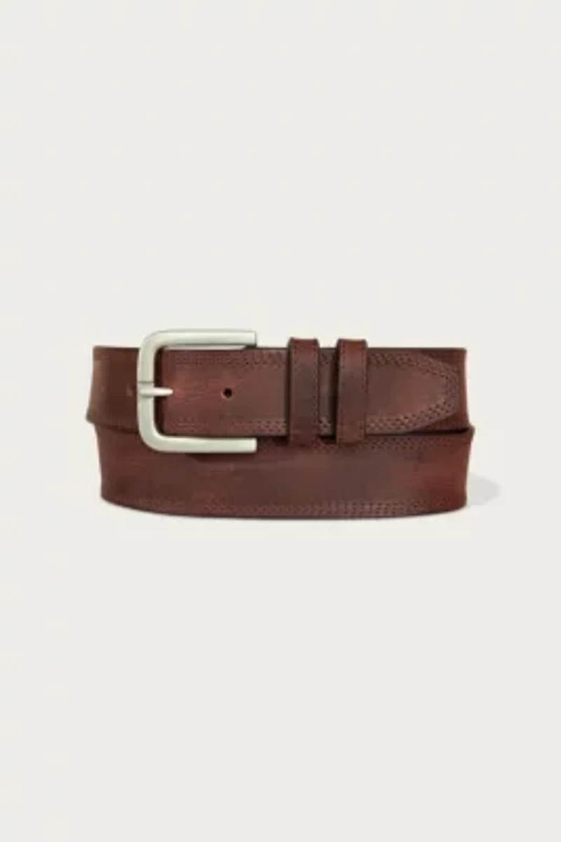 Triple Needle Stitched Leather Belt