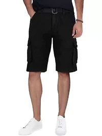 RAW X Men's Belted Relaxed Fit 12.5" Cargo Shorts