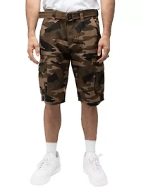 RAW X Men's Belted Classic Fit 12.5" Cargo Shorts