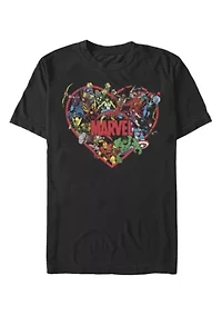 Big & Tall Marvel Hero Heart Graphic T-Shirt