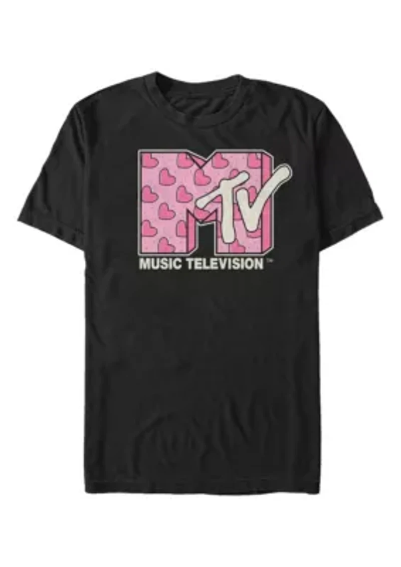 Big & Tall Mtv Heart Diagonal Graphic T-Shirt
