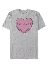 Big & Tall Friends Candy Heart Graphic T-Shirt