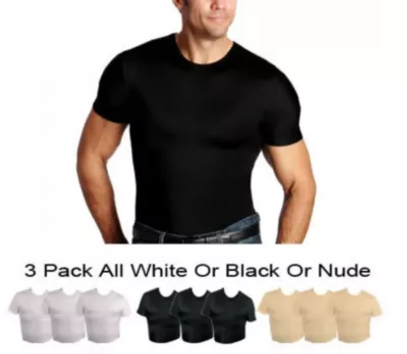 Big & Tall 3-Pack Compression Short Sleeve Crewnecks