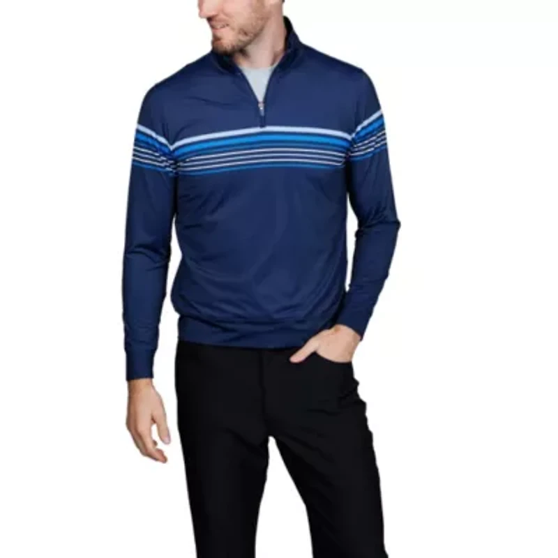 Engineered Stripe Performance Quarter Zip