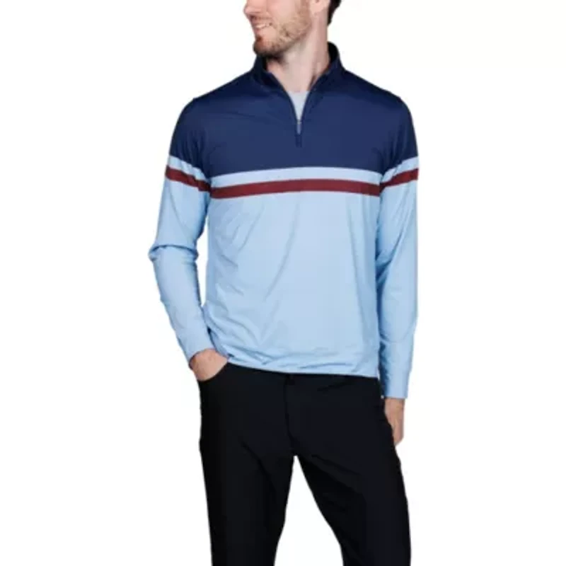 Engineered Stripe Performance Quarter Zip