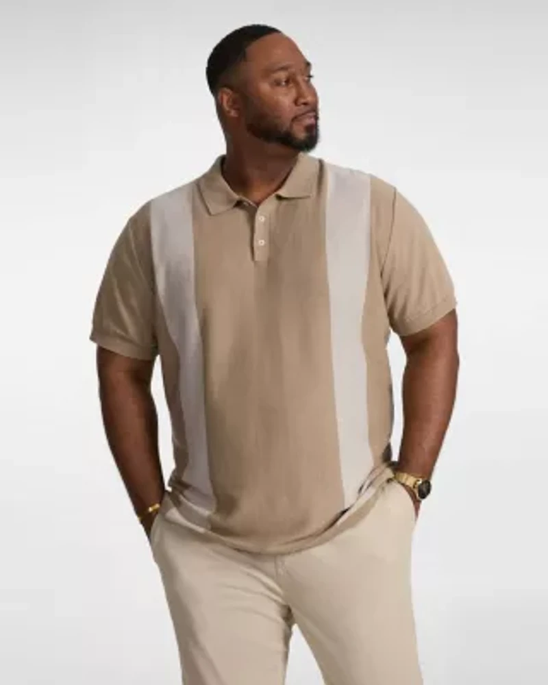 Big & Tall Jeremy Stripe Knit Polo