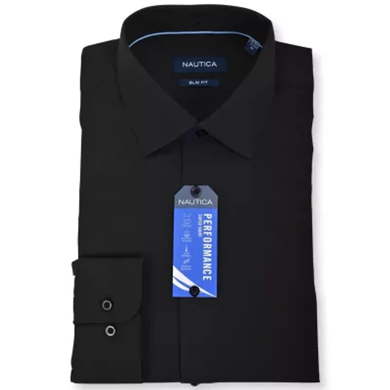 Nautica Men's White Slim Fit Supershirt w/ Cooling Fabric