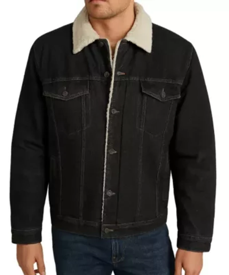Men's Sherpa Lined Cotton Denim Jacket