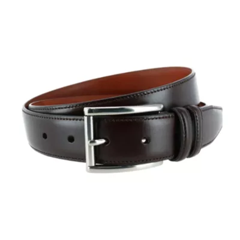 Lorenzo 32mm Dropped Edge Leather Dress Belt