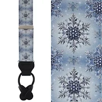 Clarence The Classy Snowflake Silk Holiday Button End Brace